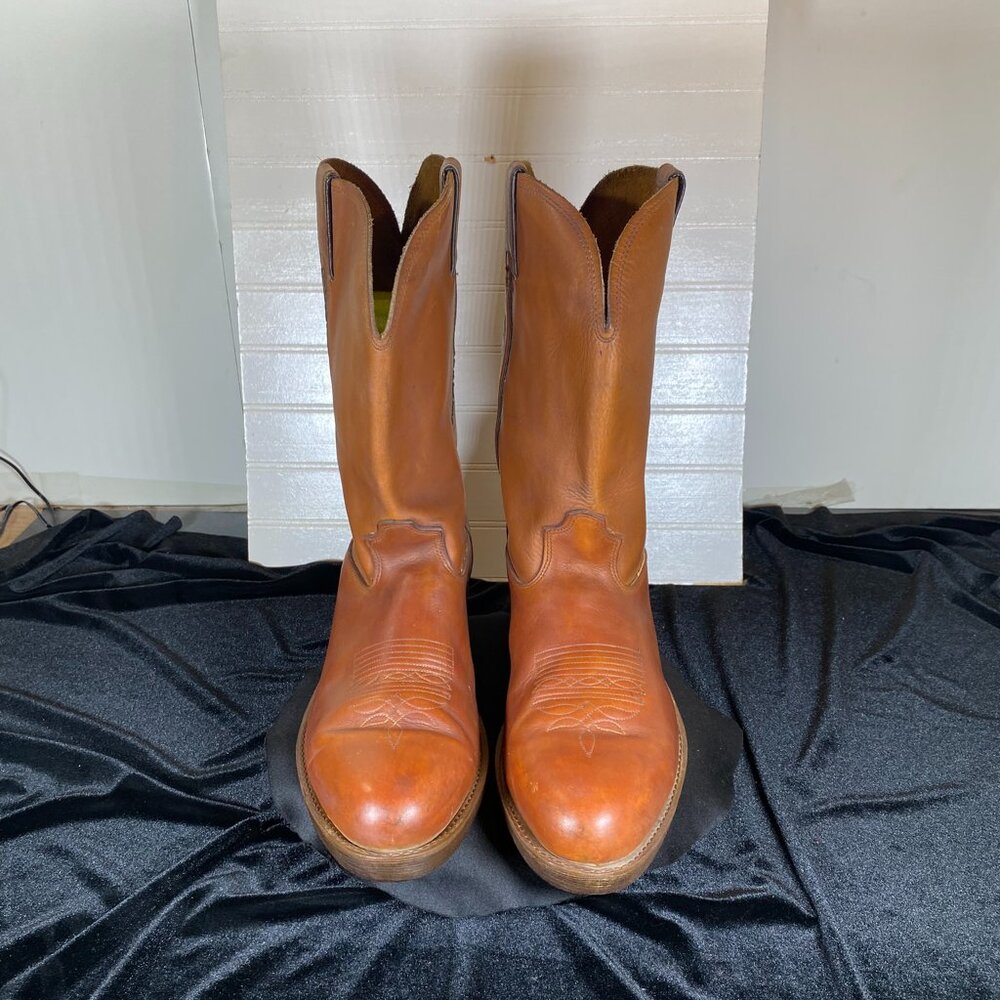 Durango Western Cowboy Boots: Brown Leather Work Boot, Men's 12D